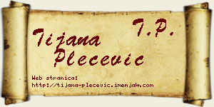 Tijana Plećević vizit kartica